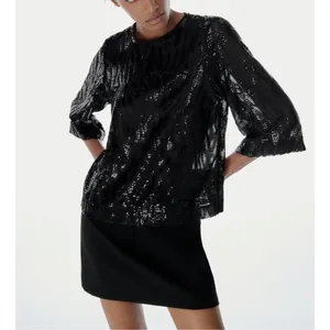 ZARA SEQUIN TOP the Raquel‎ top new with tags thumbnail 2