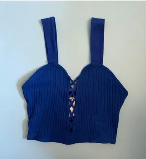 Urban Outfitters Blue Lace Up Top thumbnail 5
