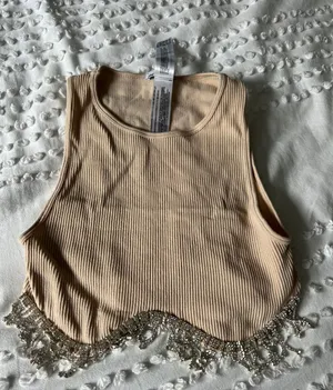 ZARA Rhinestone Crop Top thumbnail 2