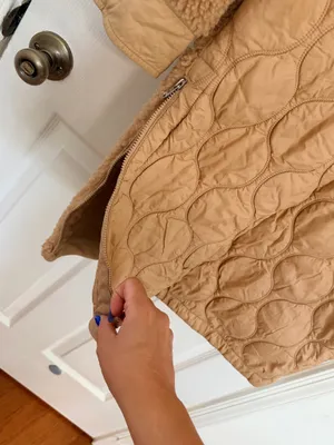 Athleta Sherpa Teddy Coat XS Camel Longline Cozy Minimalist Quiet Luxury Winter thumbnail 12