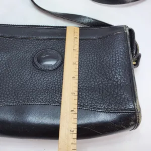 Dooney & Bourke Crossbody Bag Black‎ All Weather Leather Vintage USA Brass thumbnail 11