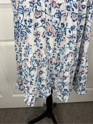 Roberta Roller Rabbit Sz S Floral Cotton Mini Dress Boho Cottagecore Casual thumbnail 4