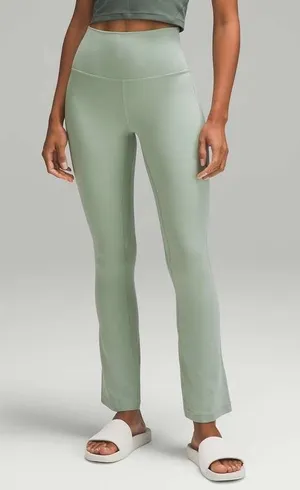 Lululemon Align High Rise Mini Flare Pants Size 6 Green Yoga Pilates Gym Lounge thumbnail 1