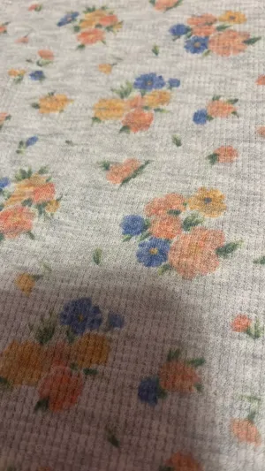 American Eagle floral waffle knit baby tee thumbnail 3