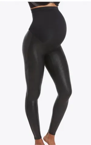 SPANX Maternity Faux Leather Leggings thumbnail 1
