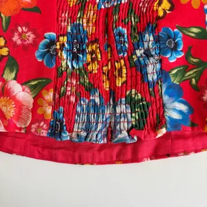 Chelsea & Violet Red Square Neckline Floral Print Sleeveless Blouse Women’s XS thumbnail 7