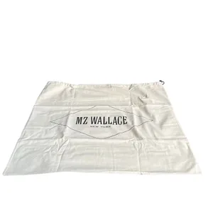 MZ Wallace Large Cream Dust Bag Drawstring Closure 26” x 23” thumbnail 2