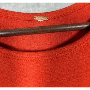 Free People Orange Dress XS Ruched‎ Front Detail Stretchy Comfortable thumbnail 3