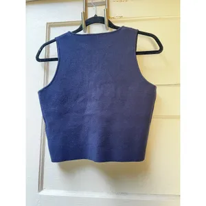 Zara Sweater Vest SM Blue Preppy Academic Ivy League Sophisticated Classic Chic thumbnail 2