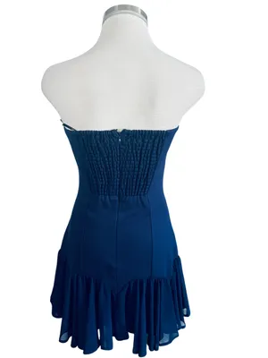 Lulus Royal Blue Strapless Mini Dress. Size Small NWOT thumbnail 3