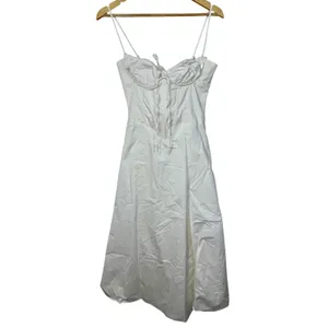 NWT Babyboo Deanna Ivory Corset Lace Up Fit & Flare Midi Dress Womens Size M thumbnail 12