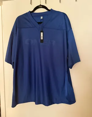 Oversized V-Neck T-Shirt with Oner Graphic thumbnail 1