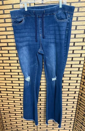 YMI‎ Pull On Drawstring Waist Flare Leg Jeans Size XL thumbnail 1