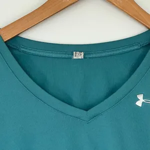 Under Armour Teal Blue Tech V-Neck Short Sleeve Workout Shirt Womens S NWOT thumbnail 2