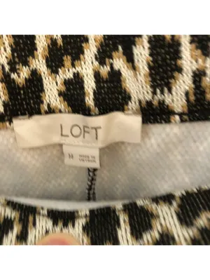 Loft NWT Women's Knit Midi Cheetah Print Pencil Skirt Size M thumbnail 4