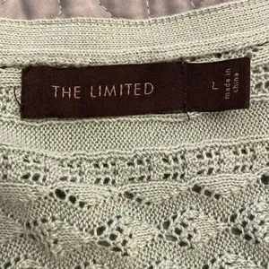 The Limited Mint Green Open Weave Knit Sweater Vest Womens Size Large Sleeveless thumbnail 2