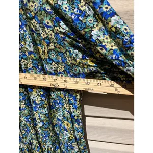 MANGO MNG Tapestry Long‎ Sleeve Mini Dress Floral Flowers Blue Yellow Size 2 thumbnail 3