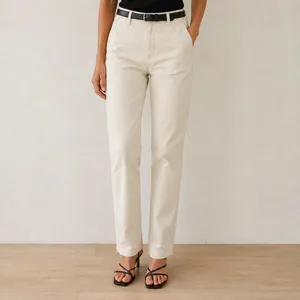 Calvin Klein Jeans Cream Khaki High Rise Straight Leg Pants Size 2 90s thumbnail 2