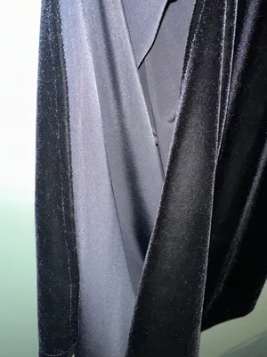 Cassini Black Velvet Maxi Dress Size M Side Slits Witchy Whimsigoth Dark Fairy thumbnail 3