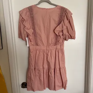 English Factory pink ruffle lace trim dress thumbnail 3