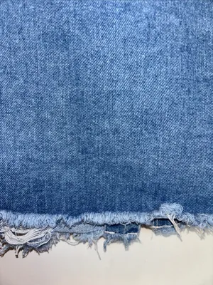 Dokotoo Brand Blue Distressed Denim Button Down Shacket Nwts Size Small thumbnail 7