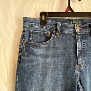 Lauren Ralph Lauren Women Size 12 Medium Wash Classic Straight Leg Denim‎ Jeans thumbnail 3
