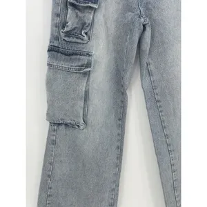 Indigo Rein Juniors' High-Rise Skater Wide-Leg Light‎ Wash Jeans Size 7x32 Q0021 thumbnail 4