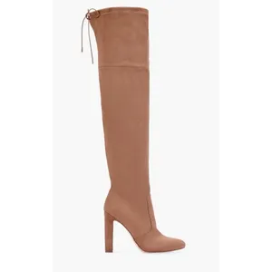 JustFab Taupe Thigh-High Boot thumbnail 4