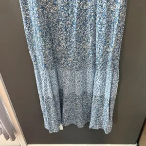 JG Hook Vintage 90s Cottage‎ Blue Floral Mixed Coastal Cowgirl Maxi Dress M thumbnail 5