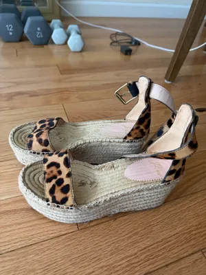 J.Crew Leopard Print Espadrille Wedge Sandals - Women's 6 thumbnail 2