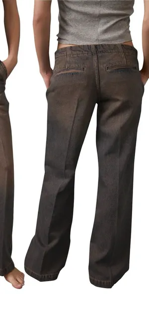 We The Free People NWT Castella Low Rise Boot Cut Jeans Size 28 90s Boho Earthy thumbnail 1
