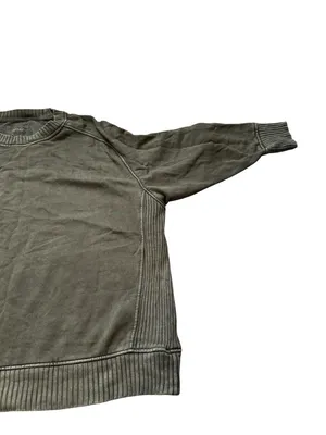 Aerie Crewneck Sweatshirt Olive Green Loungewear Oversized Relaxed Fit thumbnail 4