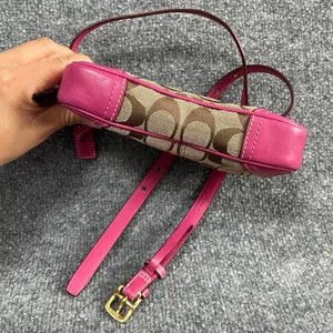 Coach Signature Hot Pink Brown Waist Pouch Belt Bag thumbnail 6