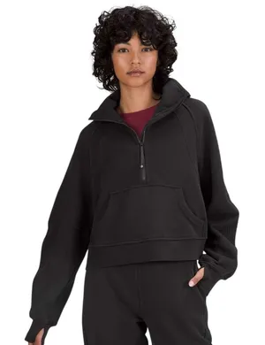 Lululemon Scuba Oversized Funnel Neck Sweatshirt Black Size M/L Cotton Fleece thumbnail 1