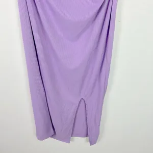 NWT Six/Fifty The Everly One-Shoulder Midi Dress Ribbed Purple Size Medium M NEW thumbnail 5
