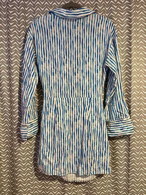 NWOT Zara | Striped Linen Blend Mini Dress with Cut Out Detail, M thumbnail 5