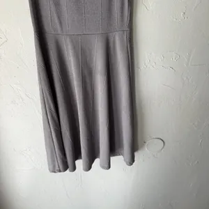 Gilli Dress‎ Womens Medium Gray Sleeveless Fit and Flare Keyhole Back Made USA thumbnail 3