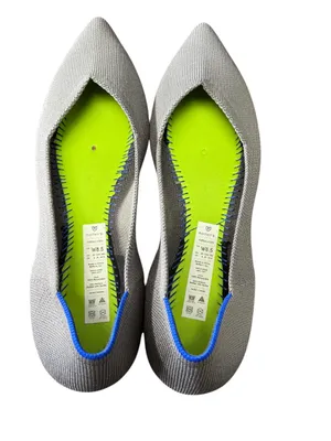 Rothy's The Point‎ Flat Gray Knit Pointed Toe Flats Size 8.5 thumbnail 3