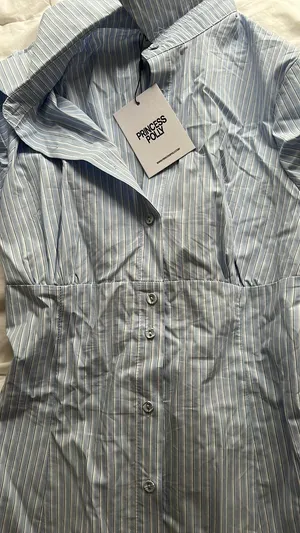 Princess Polly Dress Pinstripe Button-Up thumbnail 4
