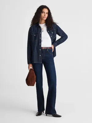 Madewell Relaxed Bootcut Jeans high rise dark wash women’s Size 29 NWT thumbnail 2