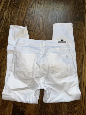 Citizens of Humanity Rocket Crop High-Rise White Skinny Jeans **PEN INK STAIN** thumbnail 12