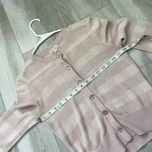 For Love & Lemons Cardigan striped knit womens Pink Cream (small) lightweight thumbnail 4