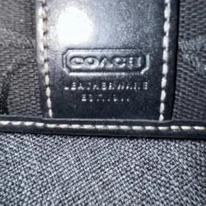 Coach Double Snap Wallet Black Canvas‎ Leather C thumbnail 2