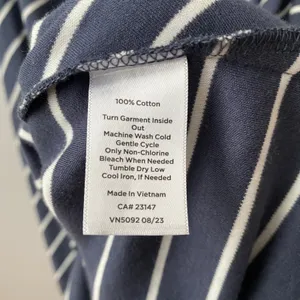 Haven Well Within M‎ Navy White Striped Midi Dress Side Tie Nautical Casual thumbnail 5