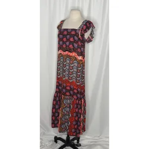 Anthropologie COREY LYNN CALTER Doriane Midi Dress Print Ruffled Abstract XS thumbnail 5