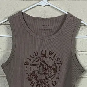 Homegirl Rodeo Wild West Brown Tank size S thumbnail 8