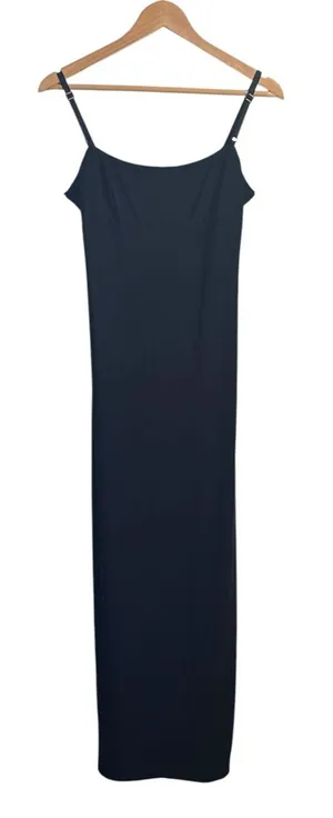 Vintage City Triangles Black Rhinestone Strap Maxi Dress Y2K Small thumbnail 1