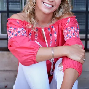 Abercrombie & Fitch Off the Shoulder Pink Blouse thumbnail 6