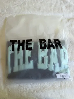 The Bar VARSITY TUCKED SWEATSHIRT (CLASSIC LOGO) DARK HEATHER GREY/MINT Medium thumbnail 2