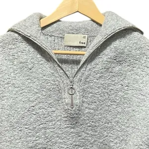 Aritzia Wilfred‎ Gwyneth Alpaca Wool Crop Quarter Zip Sweater O Ring Size XXS thumbnail 7